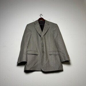 VTG Corbin Houndstooth Blazer Sport Coat Jacket Men 44R Union Made Prep Classic